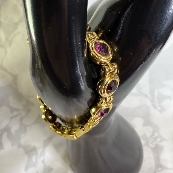 Gold and Purple Quartz Women's Watch, new, never worn. New battery. - Picture 3 of 8